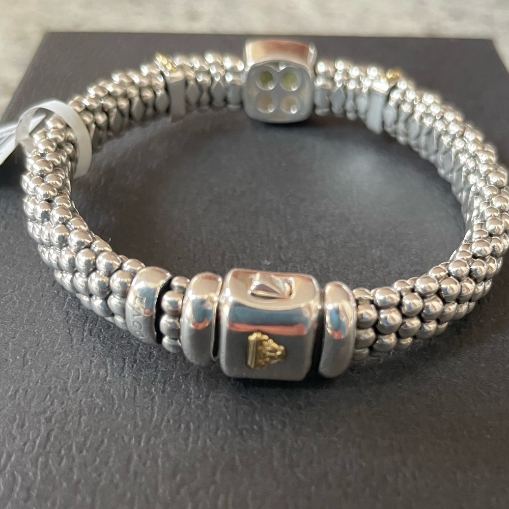 RIttenhouse Collection Peridot Caviar 18K 9mm Bracelet from Lagos - Picture 9 of 11